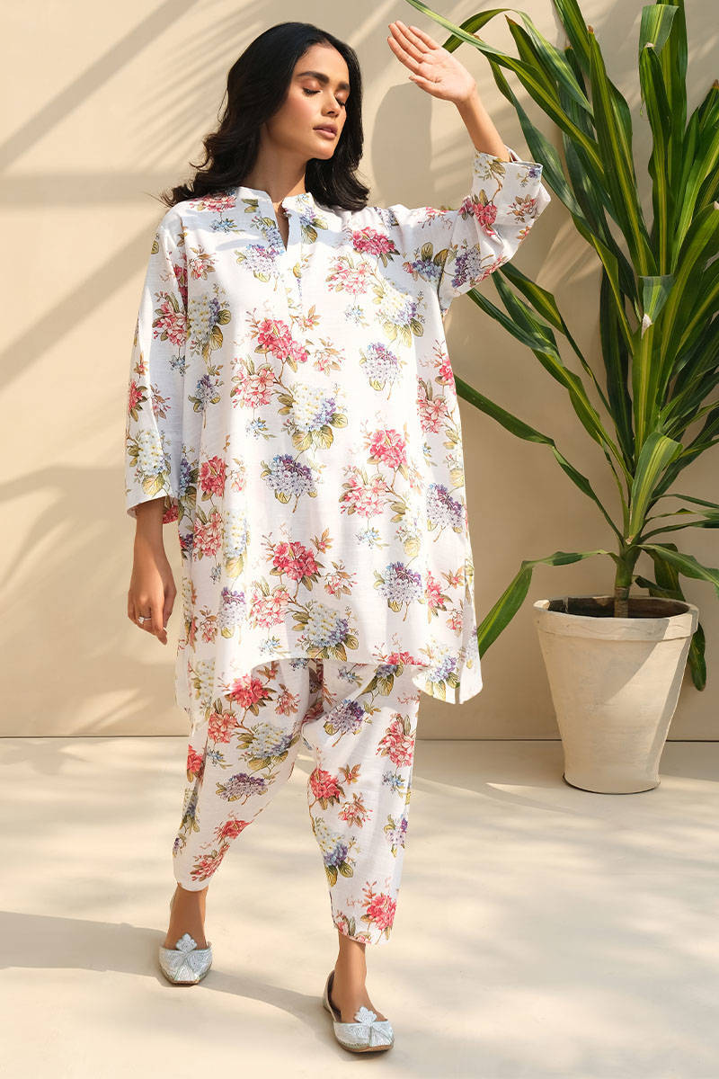 Picture of Blue Floral Printed Set Khadar