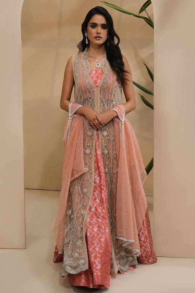 Picture of Frosty Gown with Lehenga and Dupatta