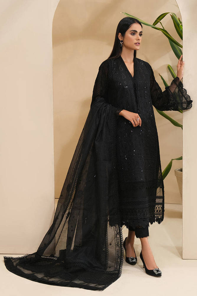 Picture of Chikankari black with dupatta