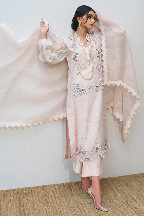 Vintage Sparkle With Pants And Dupatta