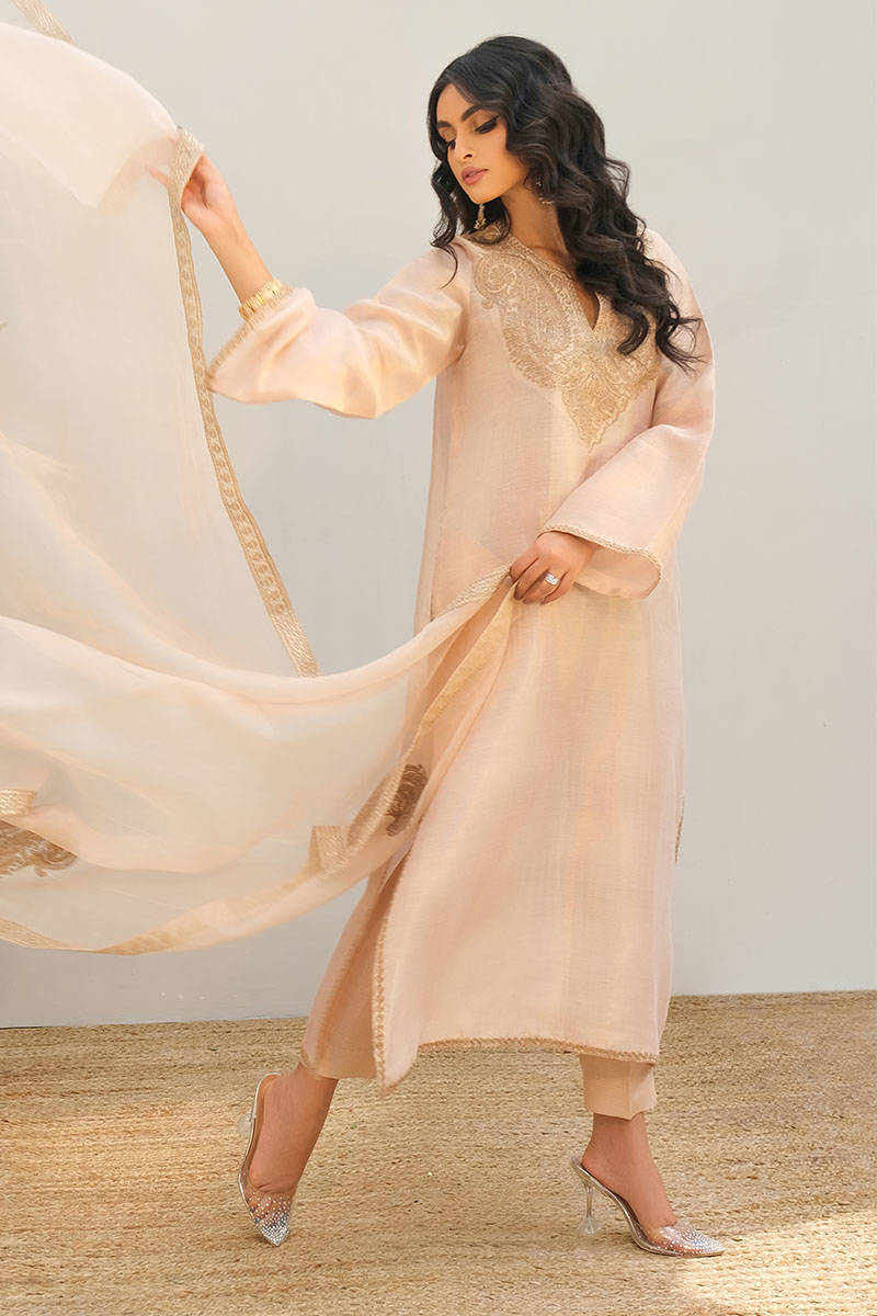 Picture of Golden Sehr With Pants And Dupatta