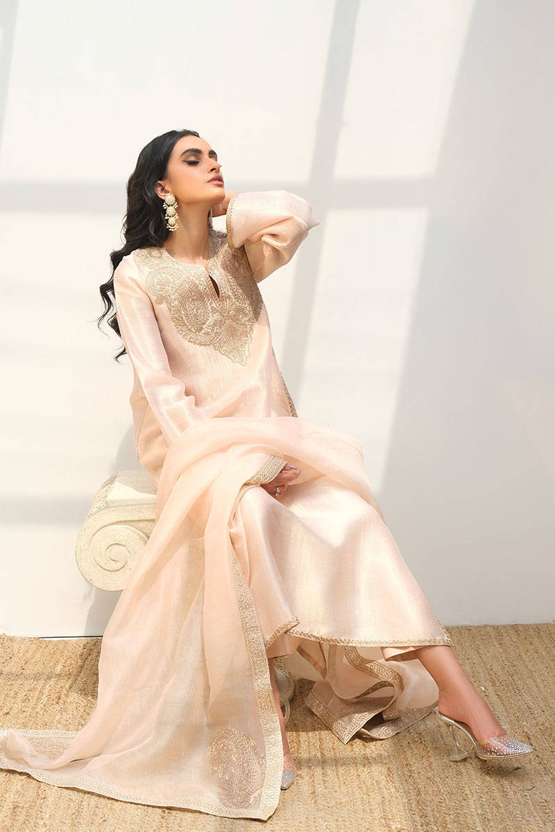 Picture of Golden Sehr With Pants And Dupatta