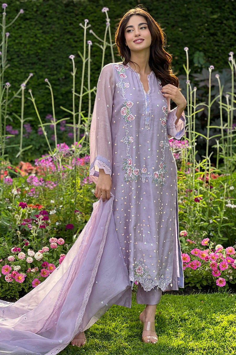 Picture of Vintage Sparkle in Lilac with Pants and Dupatta