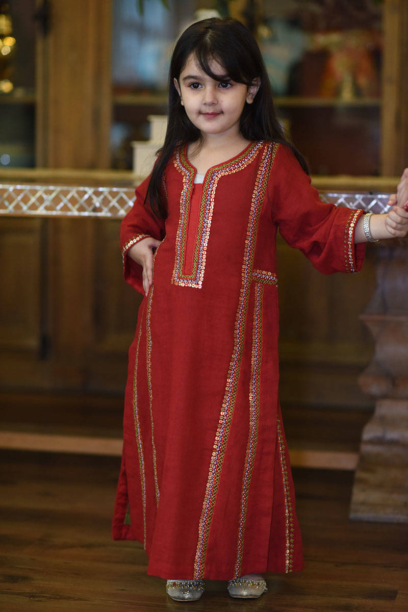 Picture of Red Tribal Spring with Pants-Kid