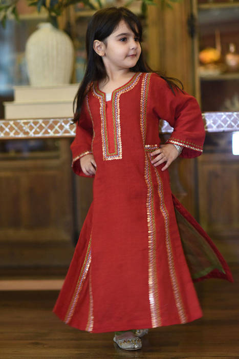 Red Tribal Spring with Pants-Kid