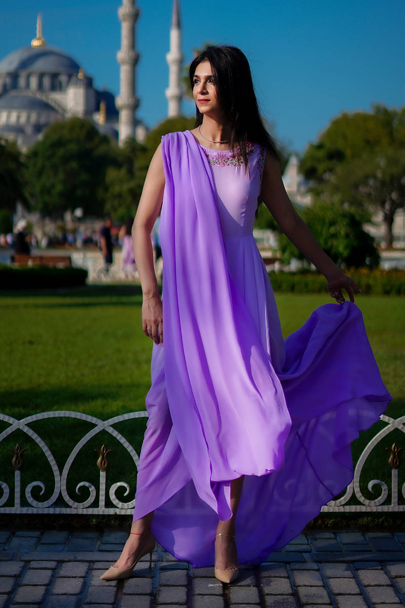 Picture of Lavender blossoming lilac gown