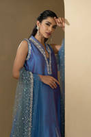 Picture of Silver Ice Gown With Lehnga