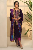 Picture of Festive Velvet Phiran With Pants