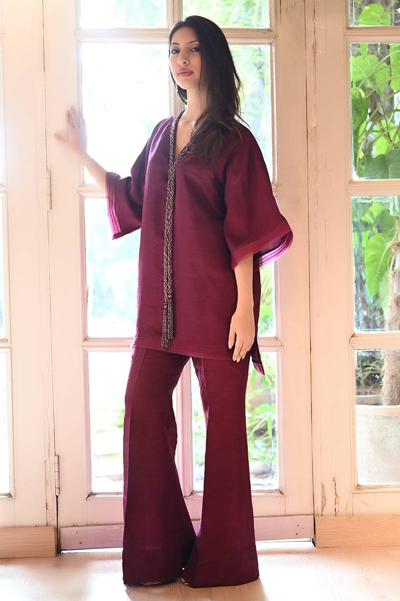 Picture of Burgundy  With Pants