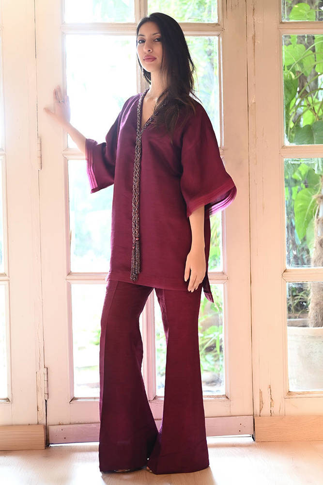 Picture of Burgundy  With Pants