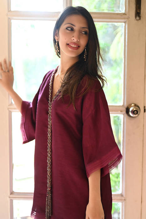 Burgundy  With Pants