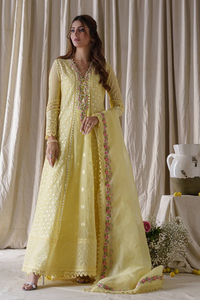 Picture of Lemon Rose Peshwas With Dupatta