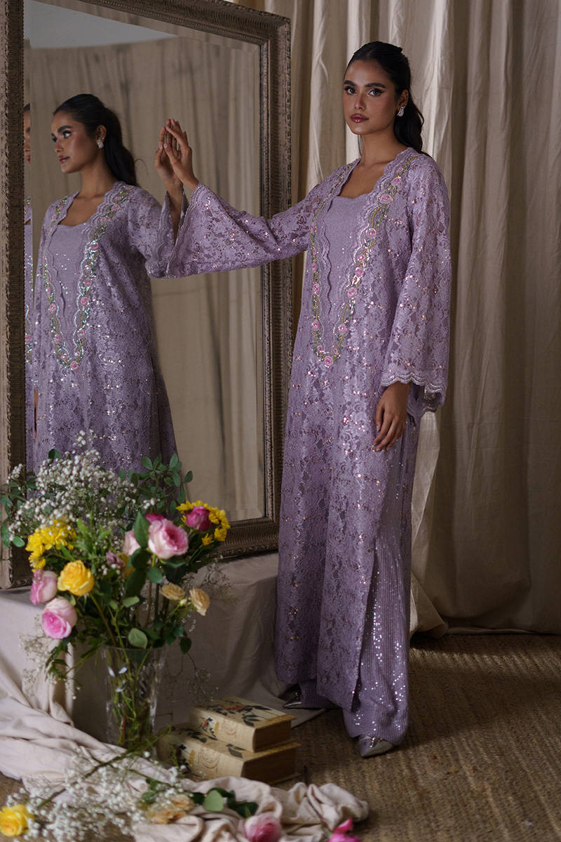 Picture of Lilac Sequence Lace With Jumpsuit