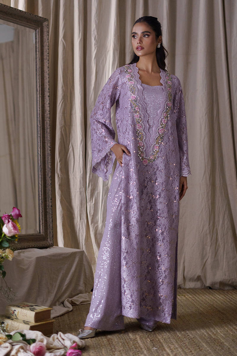 Picture of Lilac Sequence Lace With Jumpsuit
