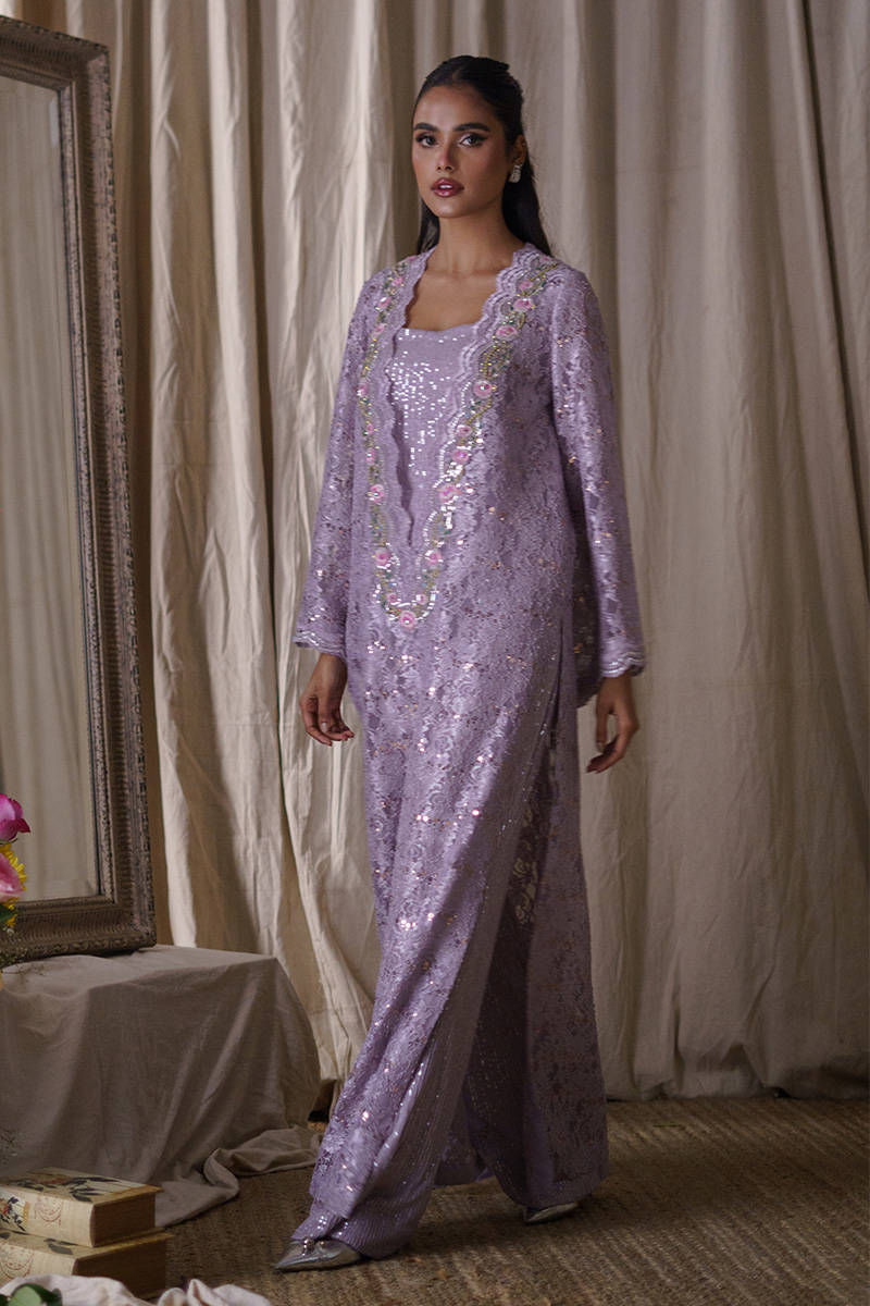 Picture of Lilac Sequence Lace With Jumpsuit