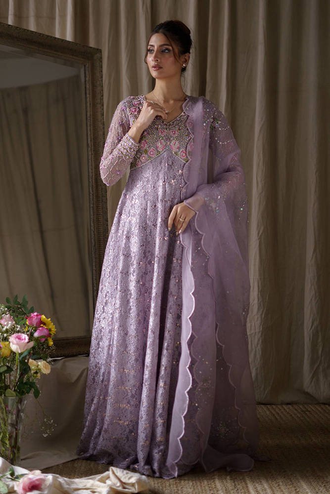 Picture of Lilac Lace Pishwas With Dupatta