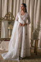 Picture of Cream Pearl Angrakha With Dupatta