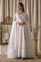 Picture of Cream Pearl Angrakha With Dupatta