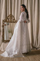 Picture of Cream Pearl Angrakha With Dupatta