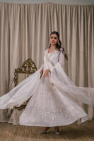 Picture of Cream Pearl Angrakha With Dupatta