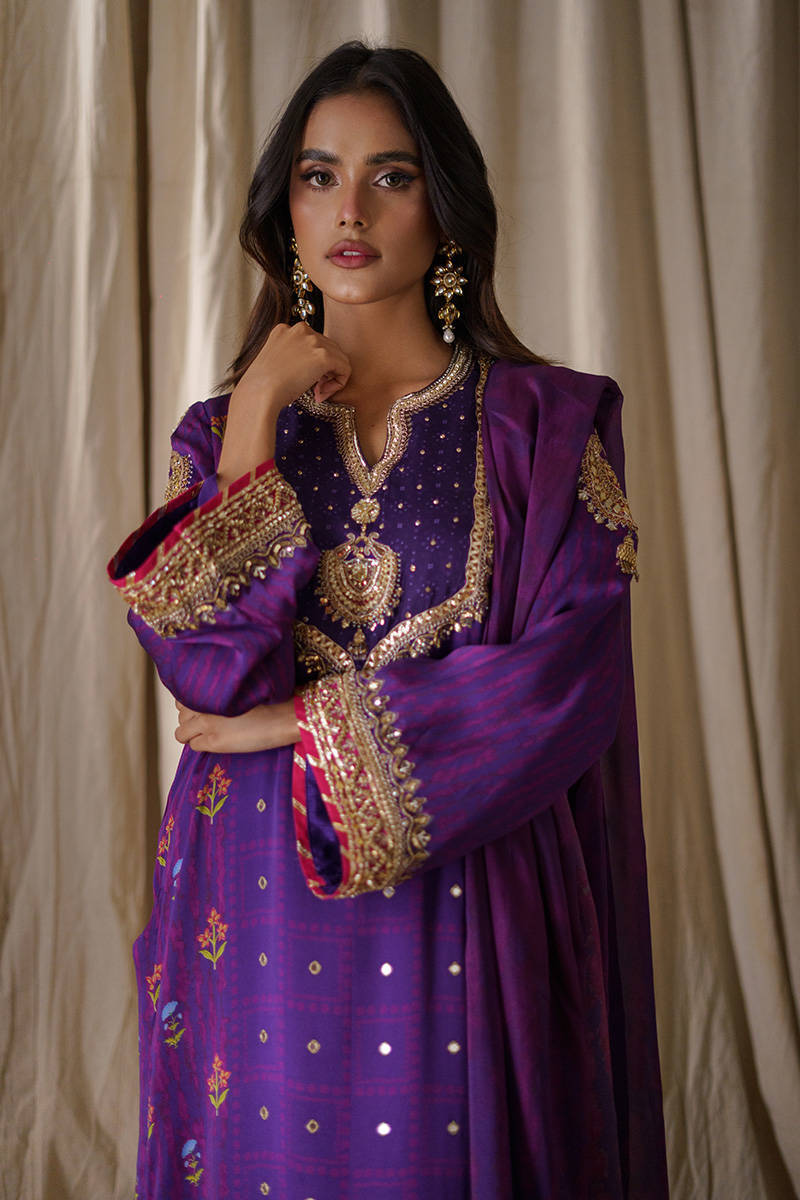 Picture of Purple Festive With Pants And Dupatta