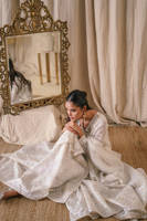 Picture of Cream Pearl Angrakha With Dupatta