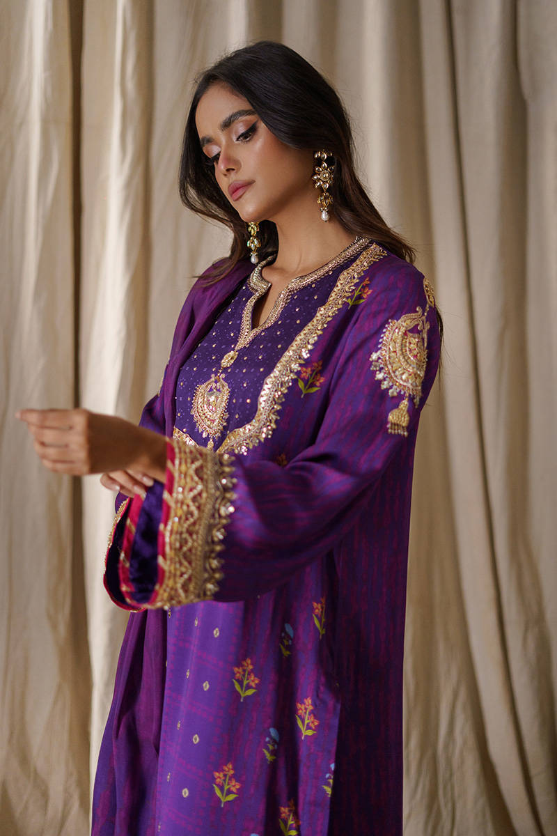 Picture of Purple Festive With Pants And Dupatta