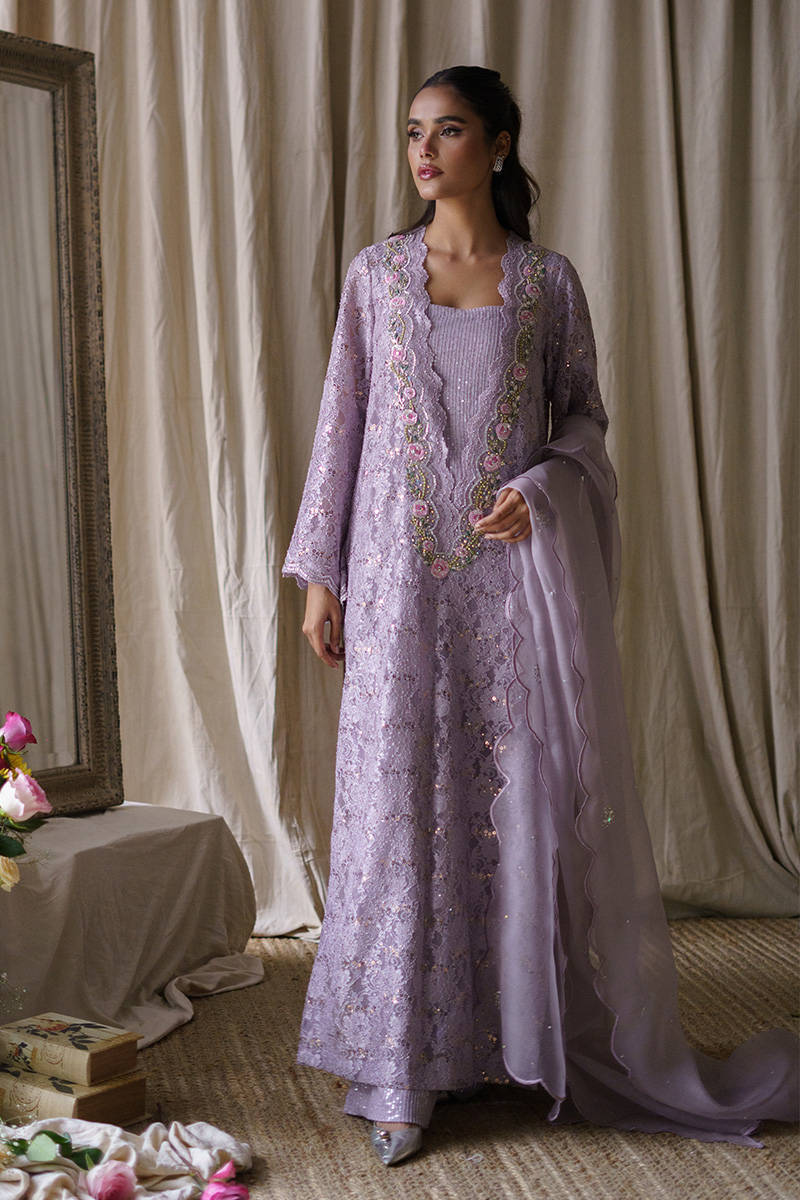 Picture of Lilac Sequence Lace With Jumpsuit