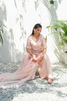 Picture of Pink Silk Floral With Pants