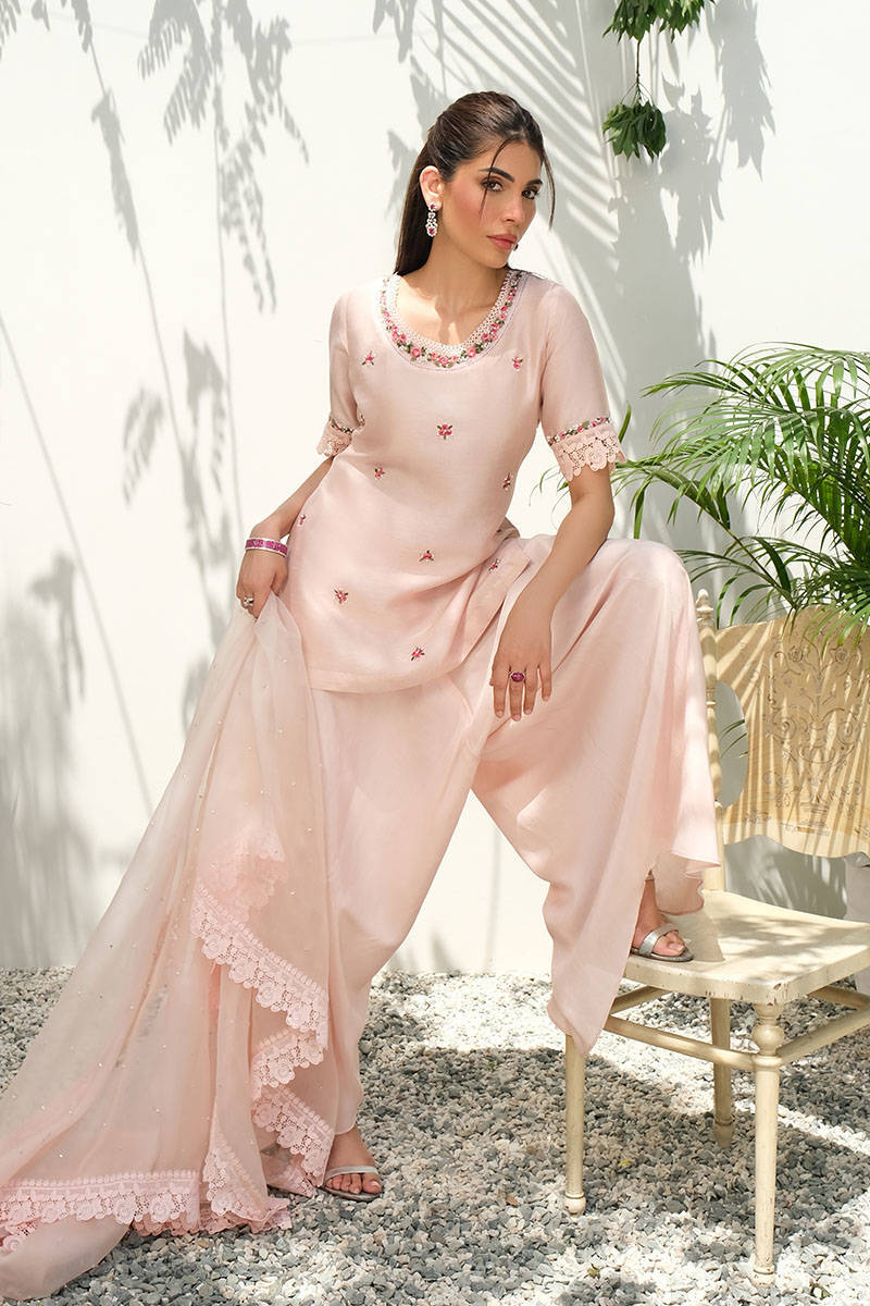 Picture of Pink Silk Floral With Pants