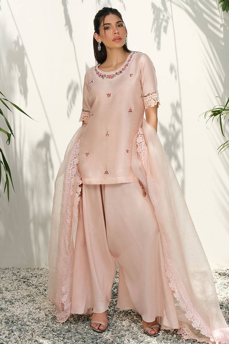 Picture of Pink Silk Floral With Pants