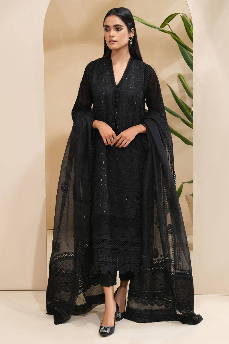 Picture of Chikankari Black with Dupatta