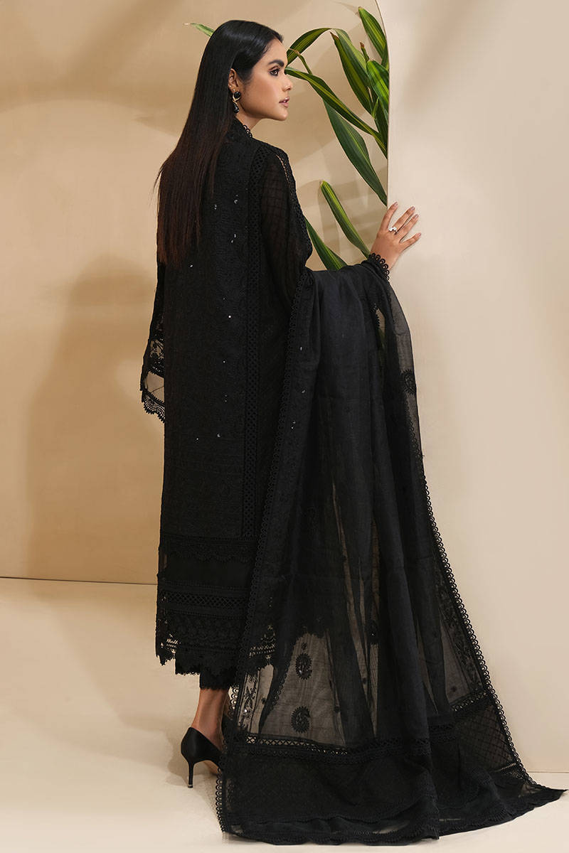 Picture of Chikankari Black with Dupatta