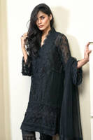 Picture of Scallop lace black - Fancy dupata (As shown)