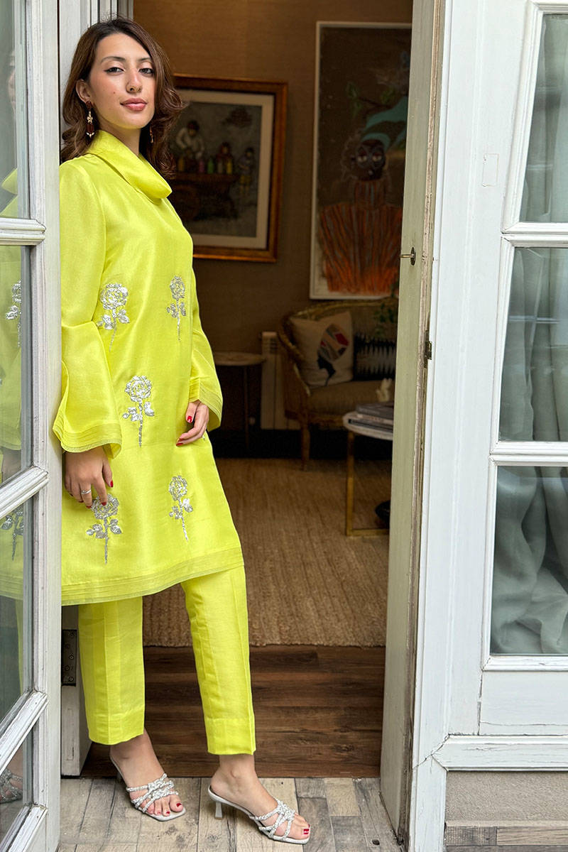 Picture of Mukesh Lime Rose With Pants