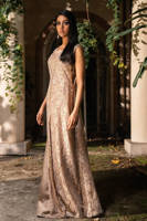 Picture of Crystal Lace Gown With Jumpsuit