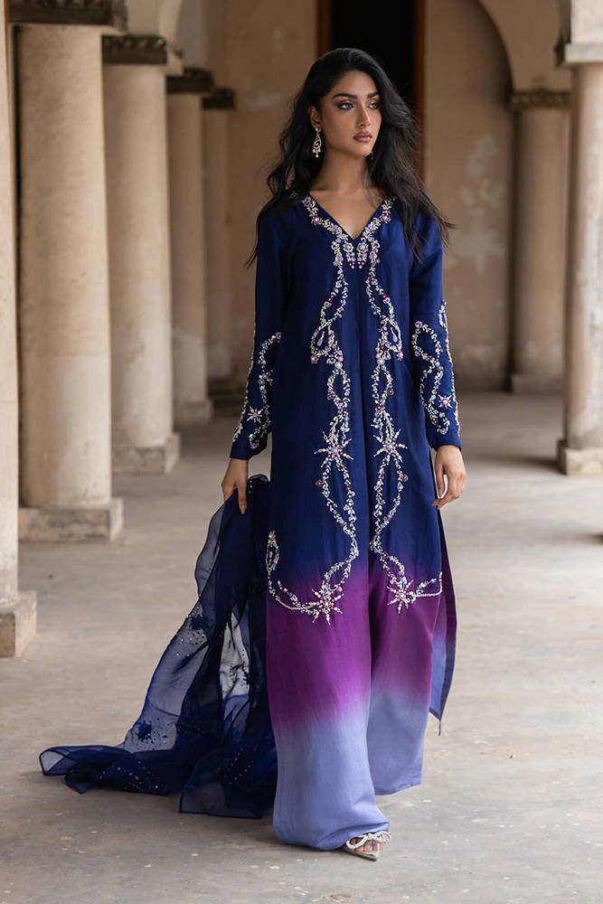 Picture of Midnight Ombre Silk With Pants