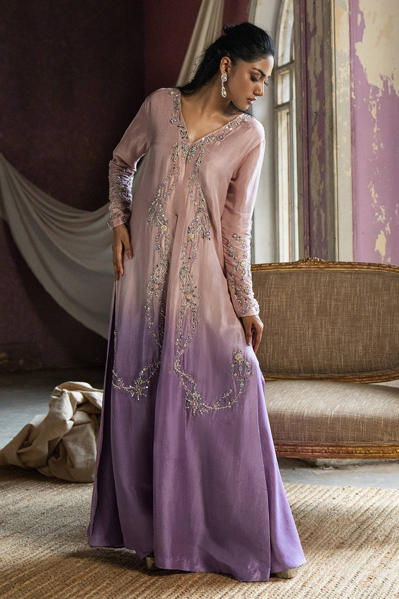Picture of Lilac Ombre Silk With Pants