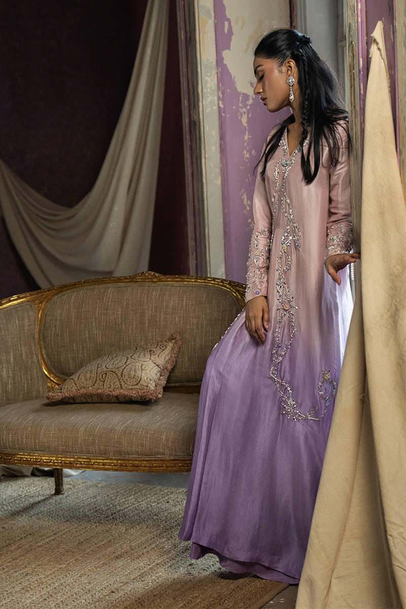 Picture of Lilac Ombre Silk With Pants