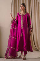 Picture of Magenta Silk with Pants