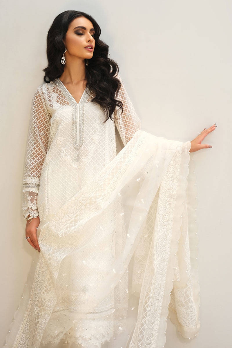 Picture of White Sparkle With Dupatta