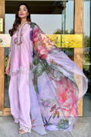 Picture of Lilac Bloom With Dupatta And Farshi Shalwar
