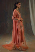 Picture of Peach Zari Long Full Set