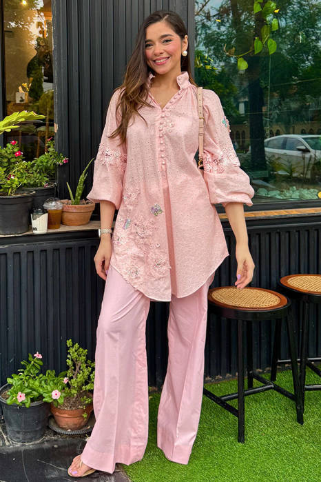 Picture of Pink June with Wide Leg Pants