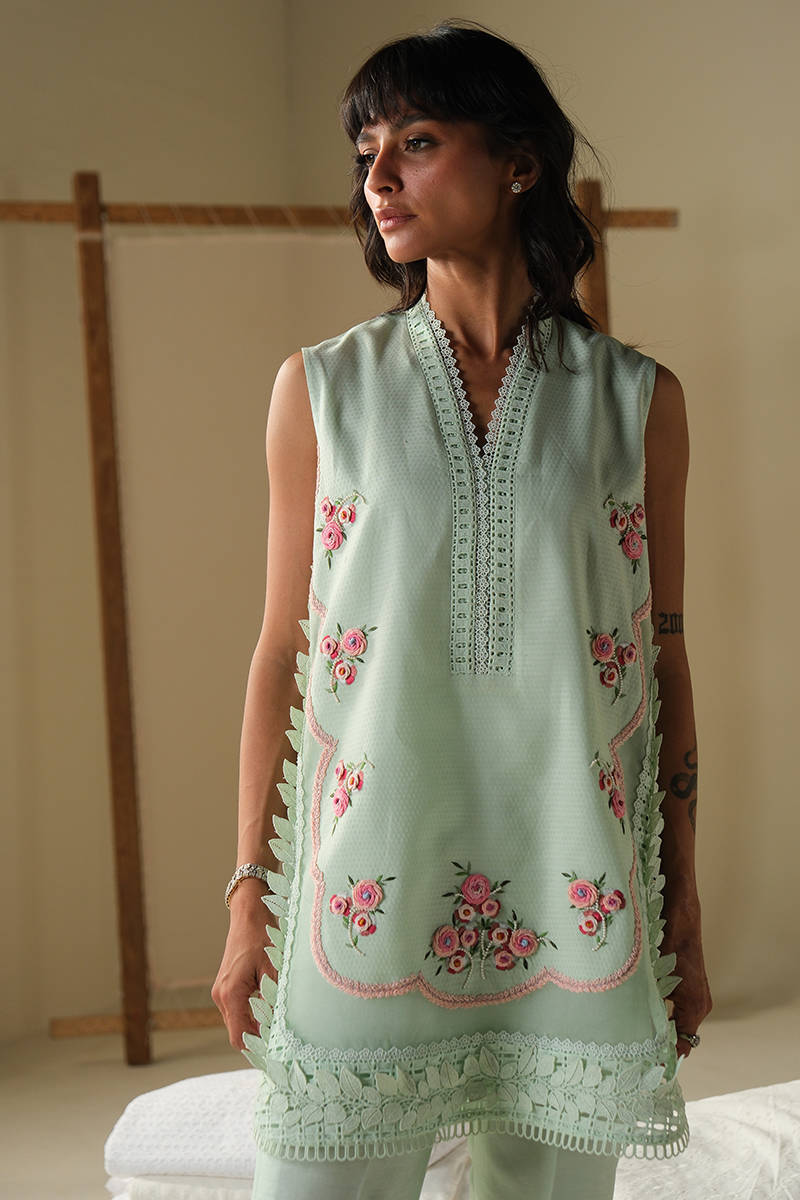 Picture of Aqua Rose Shirt With Pants